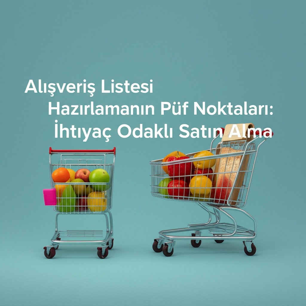 Alışveriş Listesi Hazırlamanın Püf Noktaları: İhtiyaç Odaklı Satın Alma